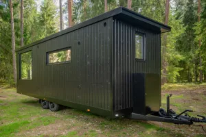 Tiny house de luxe sur roues, caravane de 9,31 m – 7,24 x 2,35 m